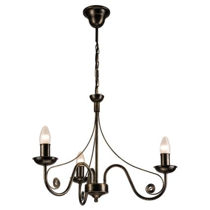 Brilagi - LED Chandelier on a chain STEFANO 3xE14/40W/230V black patina