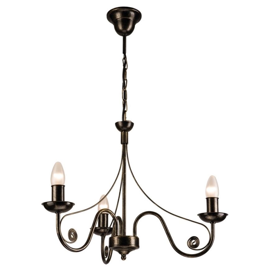 Brilagi - LED Chandelier on a chain STEFANO 3xE14/40W/230V black patina
