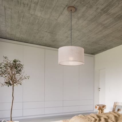 Brilagi - LED Chandelier on a string ANTHONY 1xE27/60W/230V oak walnut/beige