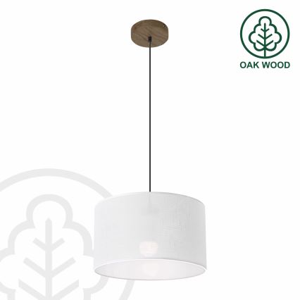 Brilagi - LED Chandelier on a string ANTHONY 1xE27/60W/230V oak walnut/white