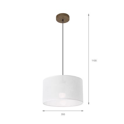 Brilagi - LED Chandelier on a string ANTHONY 1xE27/60W/230V oak walnut/white