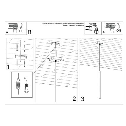 Brilagi -  LED Chandelier on a string DRIFA 1xG9/4W/230V white