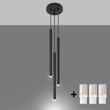 Brilagi -  LED Chandelier on a string DRIFA 3xG9/4W/230V black