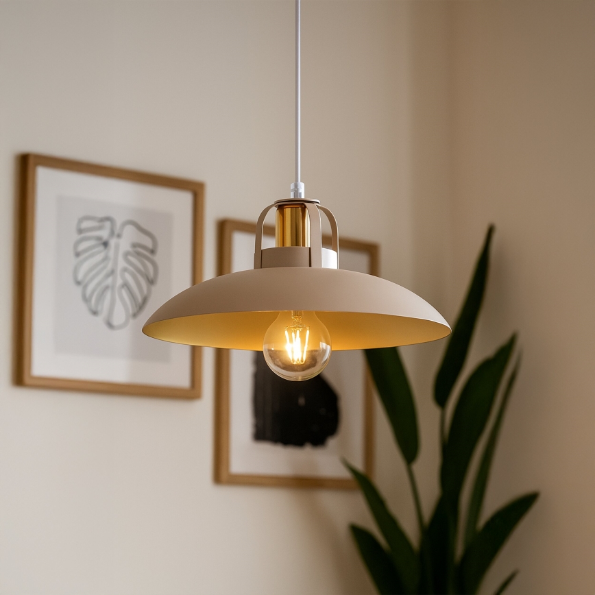 Brilagi - LED Chandelier on a string FLAMENGO 1xE27/60W/230V beige