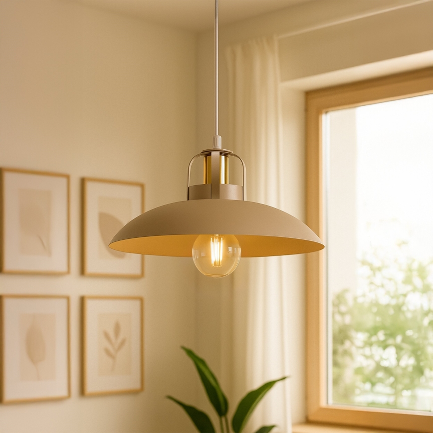 Brilagi - LED Chandelier on a string FLAMENGO 1xE27/60W/230V beige