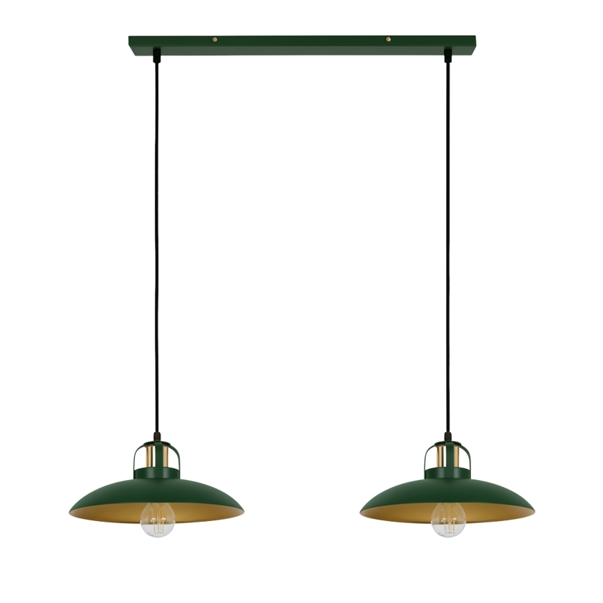 Brilagi - LED Chandelier on a string FLAMENGO 2xE27/60W/230V green
