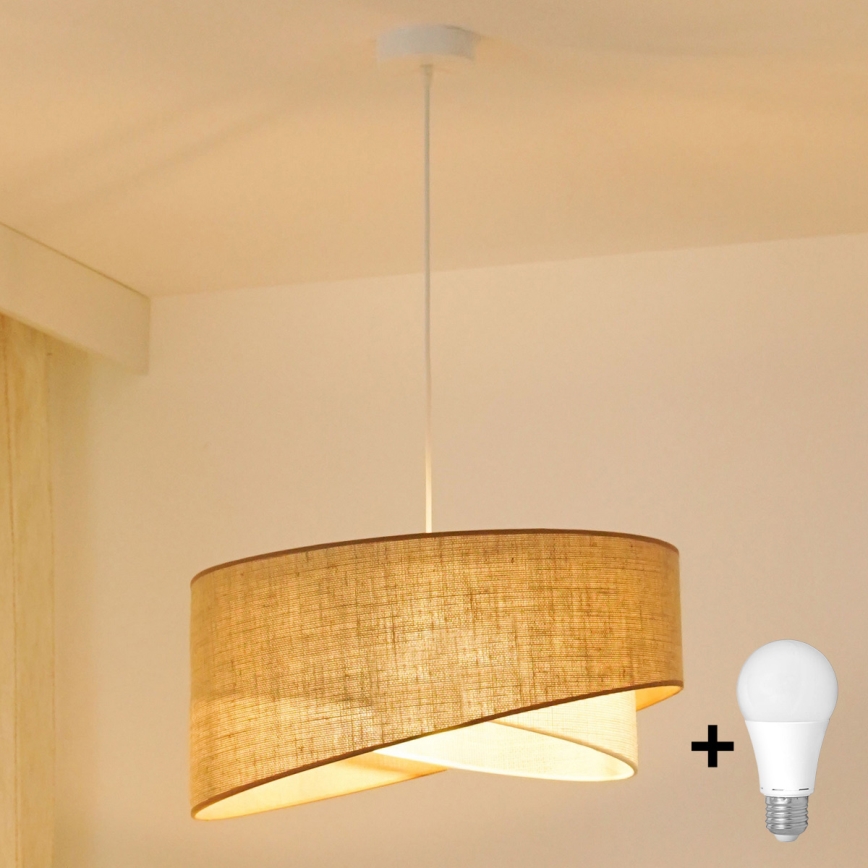 Brilagi - LED Chandelier on a string LYRA 1xE27/15W/230V beige/creamy