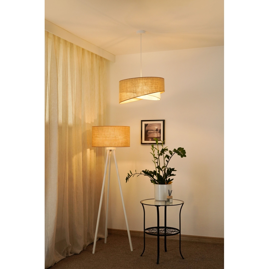 Brilagi - LED Chandelier on a string LYRA 1xE27/15W/230V beige/creamy