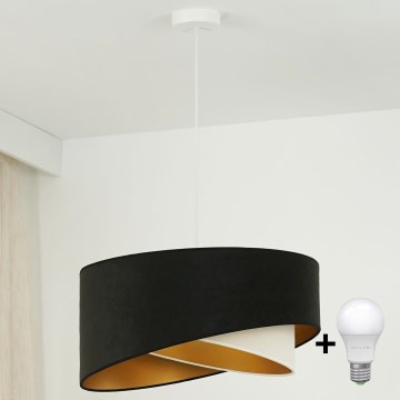 Brilagi - LED Chandelier on a string LYRA 1xE27/15W/230V black/creamy/gold