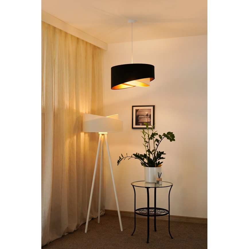 Brilagi - LED Chandelier on a string LYRA 1xE27/15W/230V black/creamy/gold