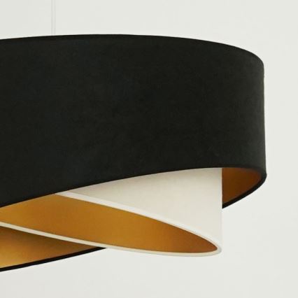 Brilagi - LED Chandelier on a string LYRA 1xE27/15W/230V black/creamy/gold