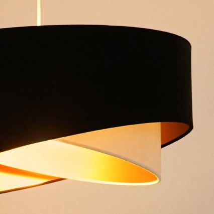 Brilagi - LED Chandelier on a string LYRA 1xE27/15W/230V black/creamy/gold