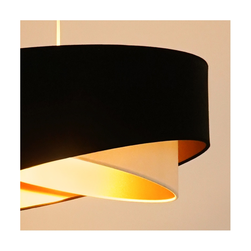 Brilagi - LED Chandelier on a string LYRA 1xE27/15W/230V black/creamy/gold