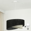 Brilagi - LED Chandelier on a string LYRA 1xE27/15W/230V black/creamy