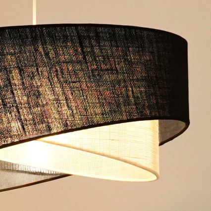 Brilagi - LED Chandelier on a string LYRA 1xE27/15W/230V black/creamy