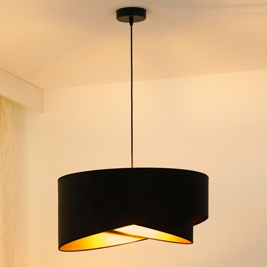Brilagi - LED Chandelier on a string LYRA 1xE27/15W/230V black/gold