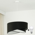 Brilagi - LED Chandelier on a string LYRA 1xE27/15W/230V black/white