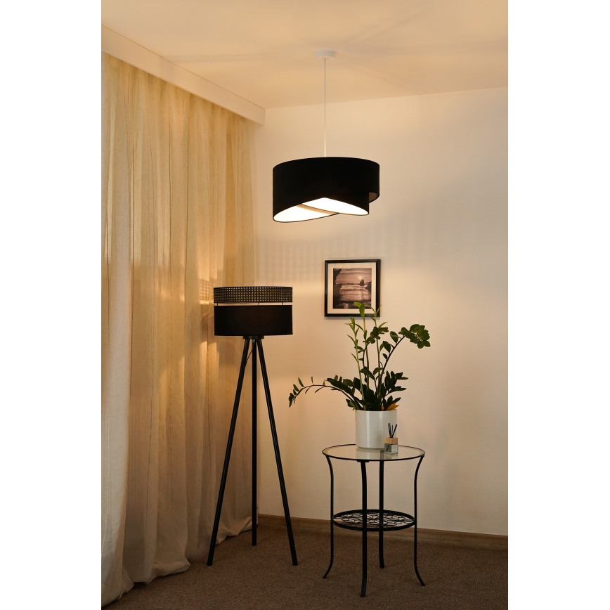Brilagi - LED Chandelier on a string LYRA 1xE27/15W/230V black/white
