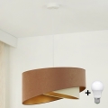 Brilagi - LED Chandelier on a string LYRA 1xE27/15W/230V brown/creamy/gold