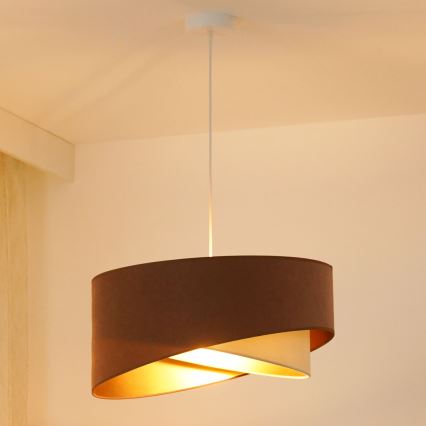 Brilagi - LED Chandelier on a string LYRA 1xE27/15W/230V brown/creamy/gold