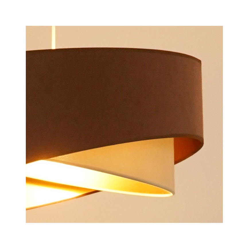 Brilagi - LED Chandelier on a string LYRA 1xE27/15W/230V brown/creamy/gold