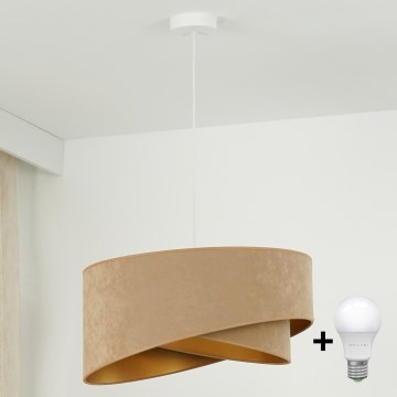 Brilagi - LED Chandelier on a string LYRA 1xE27/15W/230V brown/gold