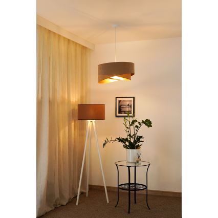 Brilagi - LED Chandelier on a string LYRA 1xE27/15W/230V brown/gold