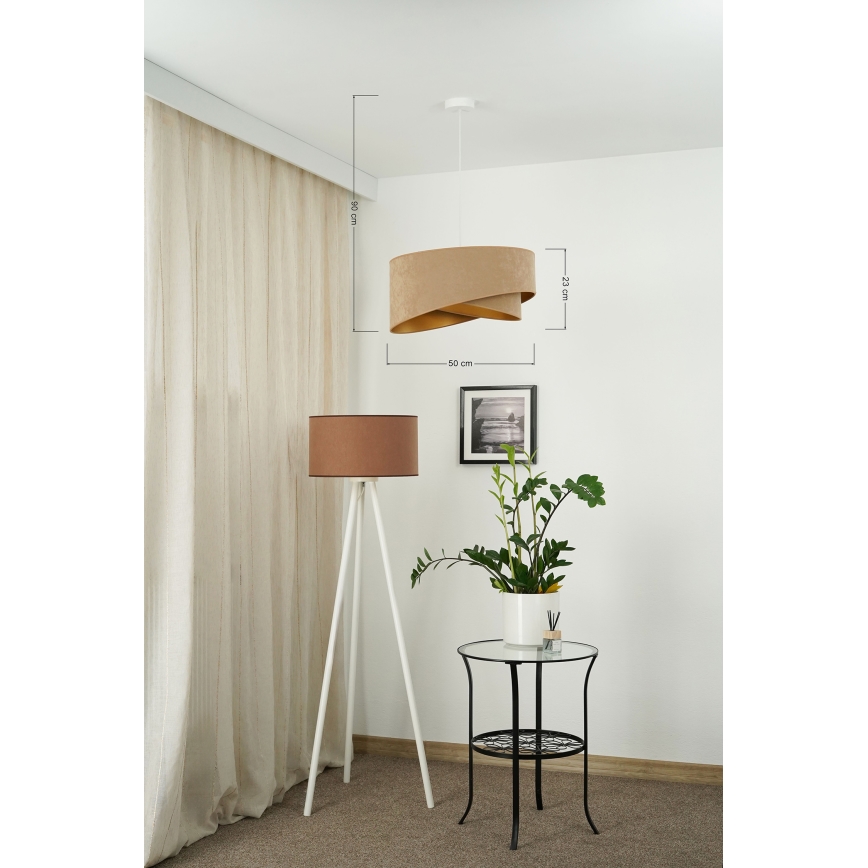 Brilagi - LED Chandelier on a string LYRA 1xE27/15W/230V brown/gold