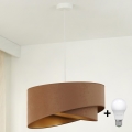 Brilagi - LED Chandelier on a string LYRA 1xE27/15W/230V brown/gold