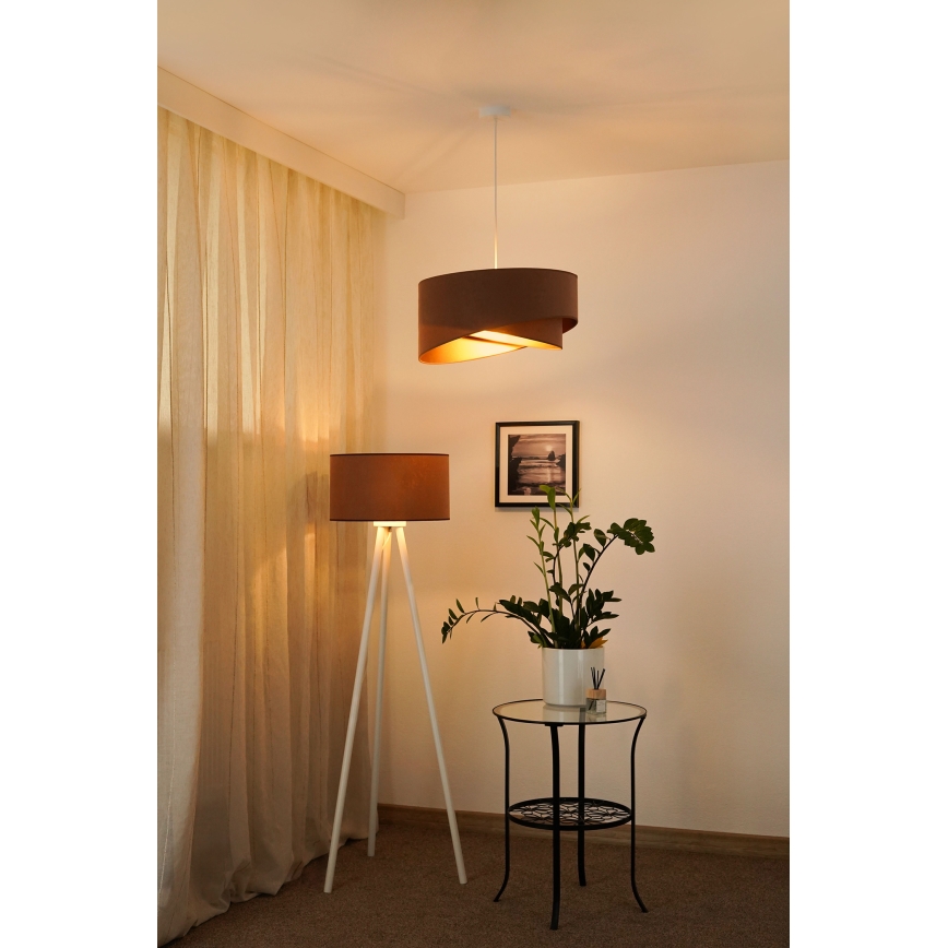 Brilagi - LED Chandelier on a string LYRA 1xE27/15W/230V brown/gold
