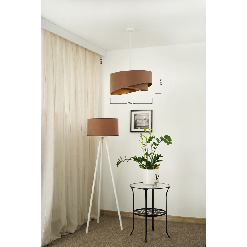 Brilagi - LED Chandelier on a string LYRA 1xE27/15W/230V brown/gold