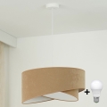 Brilagi - LED Chandelier on a string LYRA 1xE27/15W/230V brown/white
