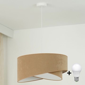 Brilagi - LED Chandelier on a string LYRA 1xE27/15W/230V brown/white