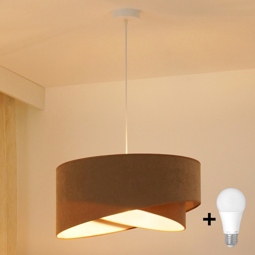 Brilagi - LED Chandelier on a string LYRA 1xE27/15W/230V brown/white