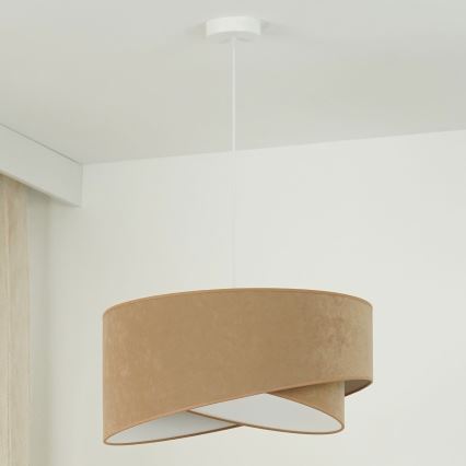 Brilagi - LED Chandelier on a string LYRA 1xE27/15W/230V brown/white