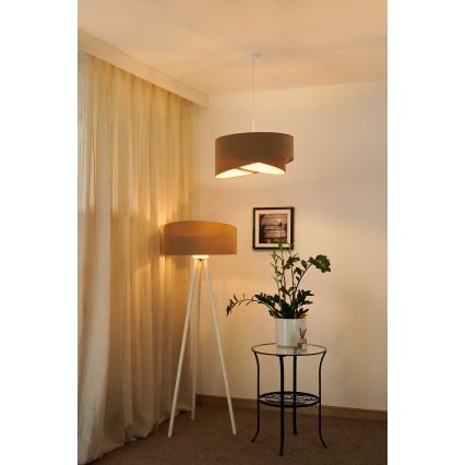 Brilagi - LED Chandelier on a string LYRA 1xE27/15W/230V brown/white