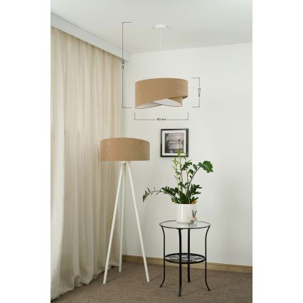 Brilagi - LED Chandelier on a string LYRA 1xE27/15W/230V brown/white