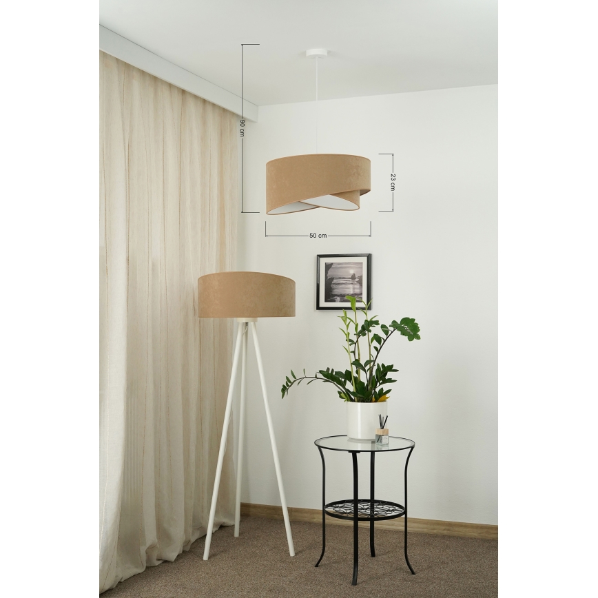 Brilagi - LED Chandelier on a string LYRA 1xE27/15W/230V brown/white