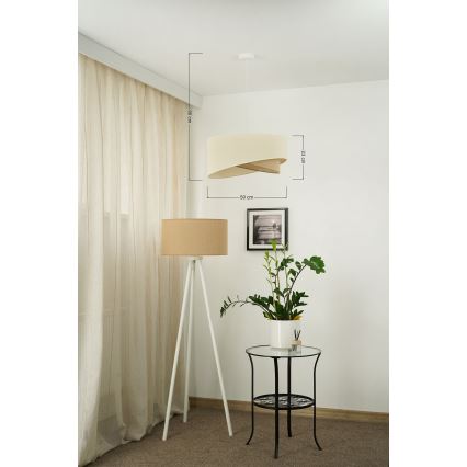 Brilagi - LED Chandelier on a string LYRA 1xE27/15W/230V creamy/beige