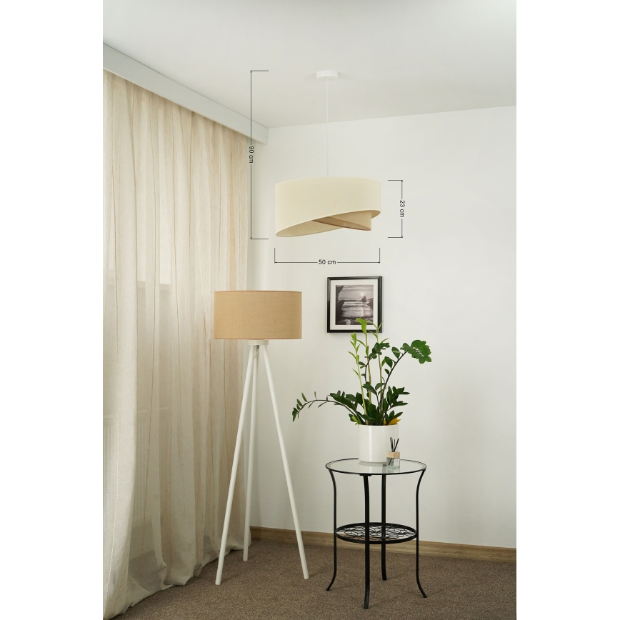 Brilagi - LED Chandelier on a string LYRA 1xE27/15W/230V creamy/beige