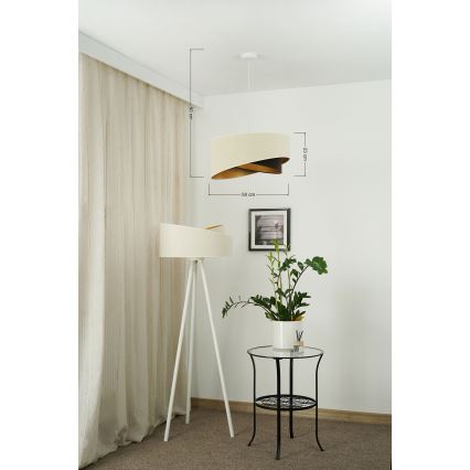 Brilagi - LED Chandelier on a string LYRA 1xE27/15W/230V creamy/black/gold