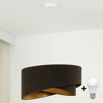 Brilagi - LED Chandelier on a string LYRA 1xE27/15W/230V dark brown/gold