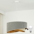 Brilagi - LED Chandelier on a string LYRA 1xE27/15W/230V grey/beige/gold
