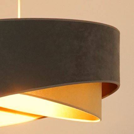 Brilagi - LED Chandelier on a string LYRA 1xE27/15W/230V grey/beige/gold