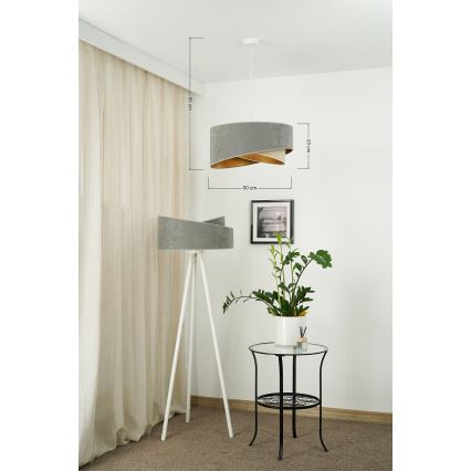 Brilagi - LED Chandelier on a string LYRA 1xE27/15W/230V grey/beige/gold