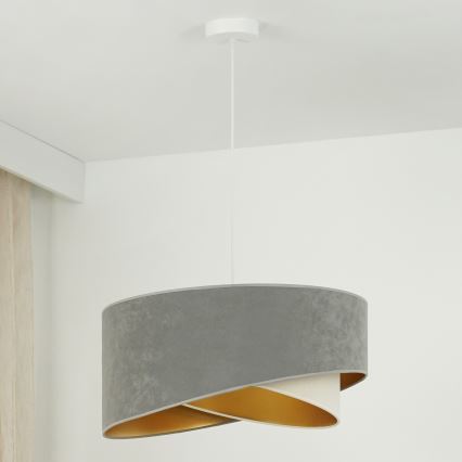Brilagi - LED Chandelier on a string LYRA 1xE27/15W/230V grey/creamy/gold