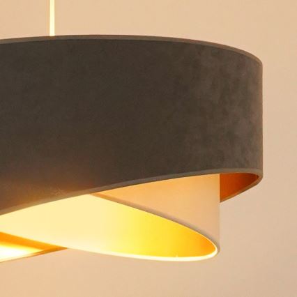 Brilagi - LED Chandelier on a string LYRA 1xE27/15W/230V grey/creamy/gold