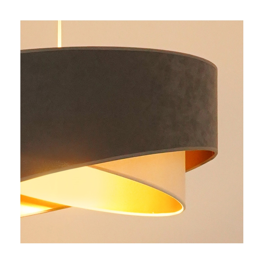 Brilagi - LED Chandelier on a string LYRA 1xE27/15W/230V grey/creamy/gold