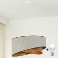 Brilagi - LED Chandelier on a string LYRA 1xE27/15W/230V grey/creamy/gold