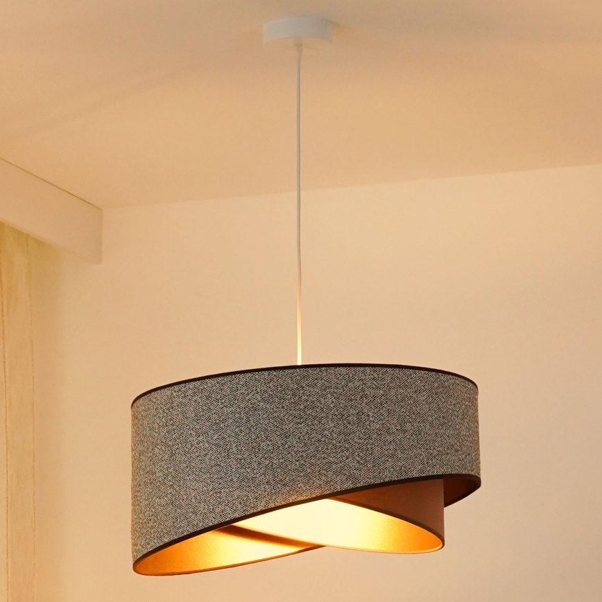 Brilagi - LED Chandelier on a string LYRA 1xE27/15W/230V grey/creamy/gold